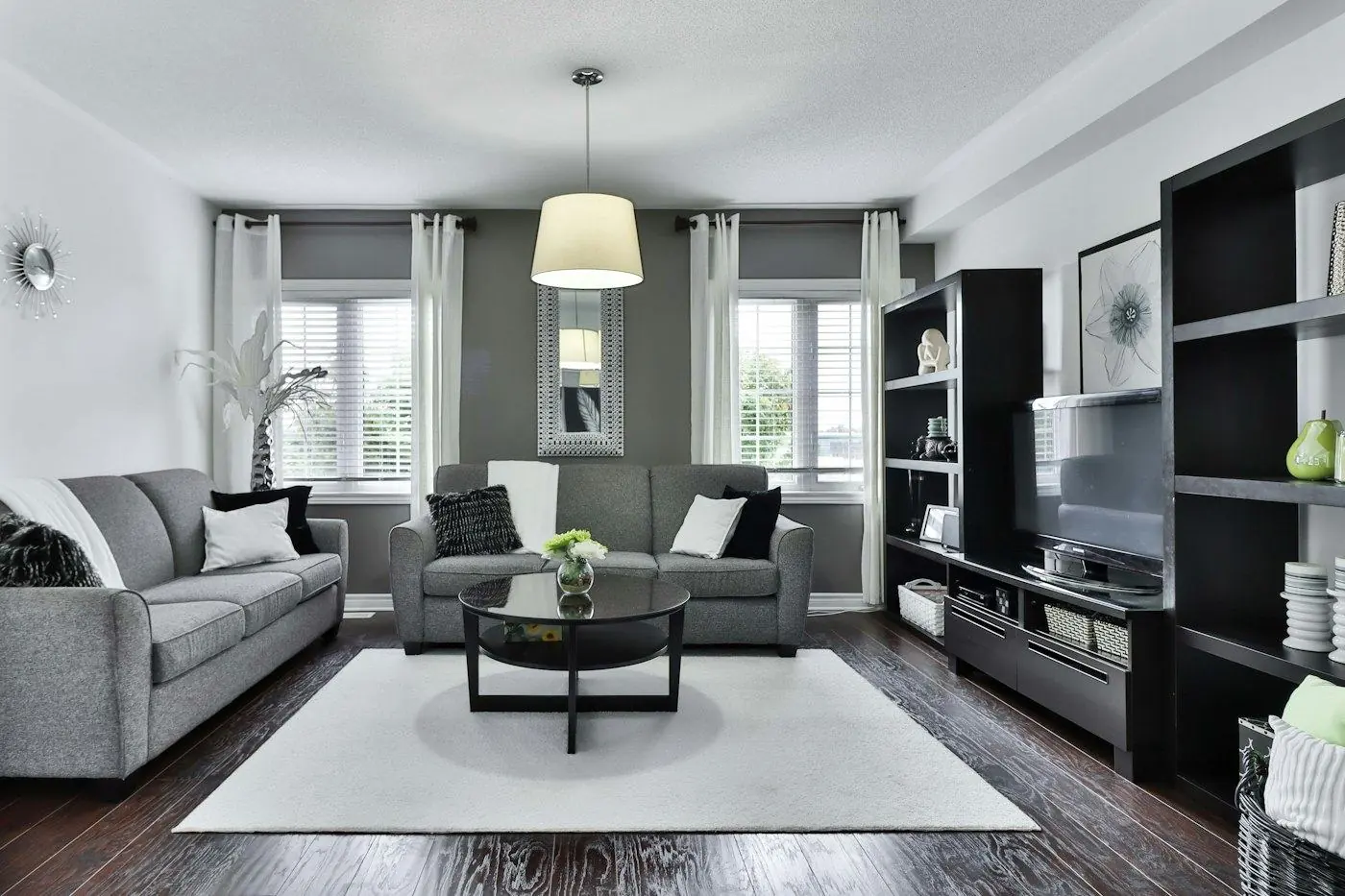 Living Tv Wall Grey