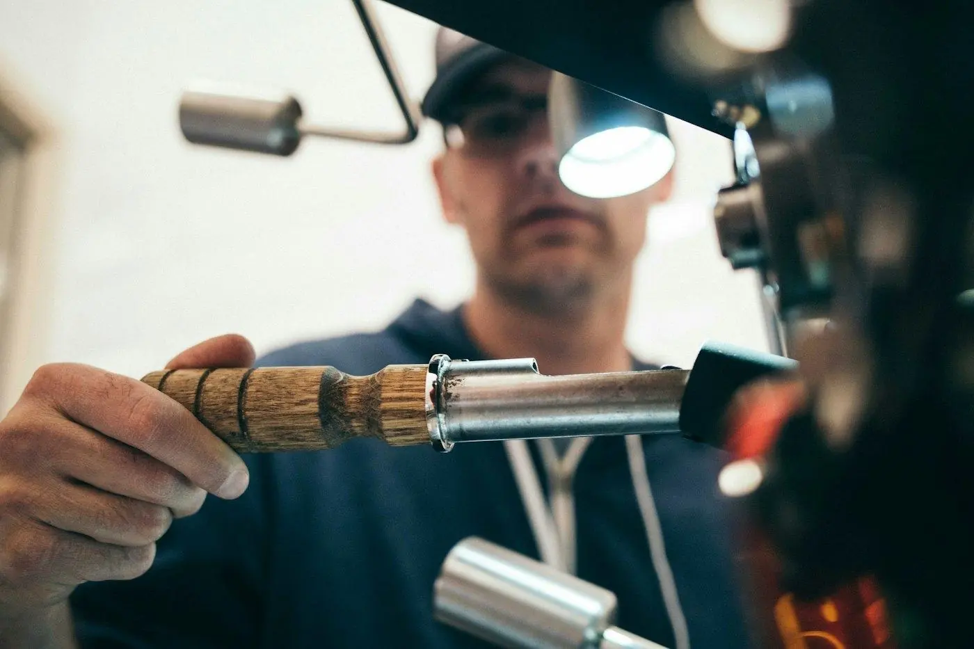 Worker Drilling